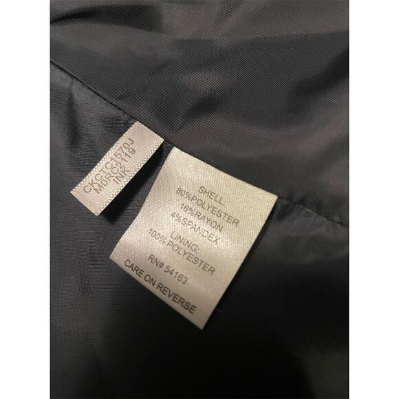 Calvin Klein Women's Blue/Gray Blazer  Size 6 Two-Button 3/4 Sleeve - Picture 4 of 5